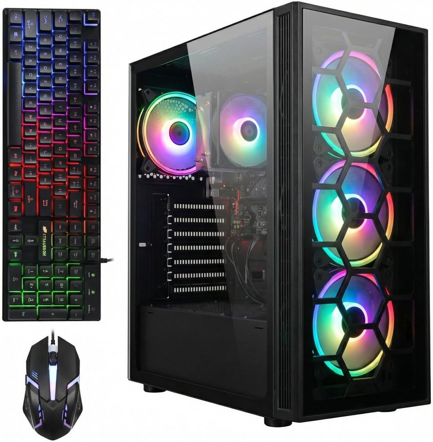STGAubron RGB Desktop PC Computer, AMD Ryzen 5 3400G